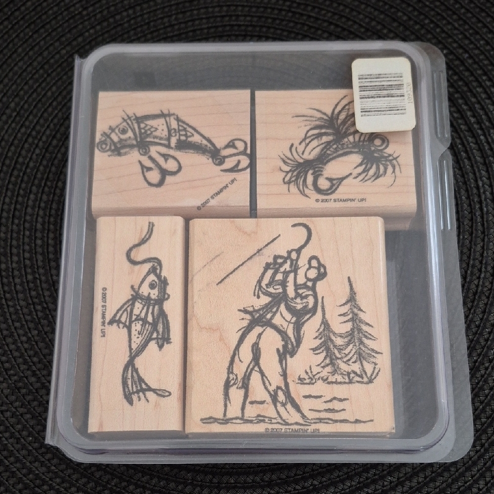 STAMPIN' UP! Retired 2007 'On The Fly' Stamp Set, Set of 4 Stamps